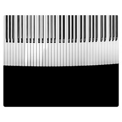 Piano Keys On The Black Background Double Sided Flano Blanket (medium)  by Nexatart