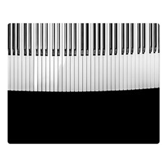 Piano Keys On The Black Background Double Sided Flano Blanket (large)  by Nexatart