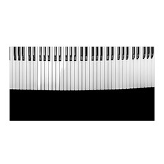 Piano Keys On The Black Background Satin Wrap by Nexatart