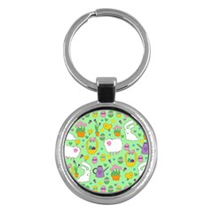 Cute Easter Pattern Key Chains (round)  by Valentinaart