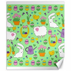 Cute Easter Pattern Canvas 8  X 10  by Valentinaart