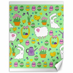 Cute Easter Pattern Canvas 12  X 16   by Valentinaart