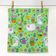 Cute Easter Pattern Face Towel by Valentinaart