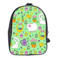 Cute Easter Pattern School Bags(large)  by Valentinaart