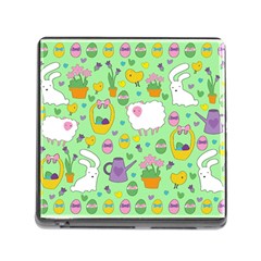 Cute Easter Pattern Memory Card Reader (square) by Valentinaart