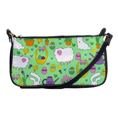 Cute Easter Pattern Shoulder Clutch Bags by Valentinaart