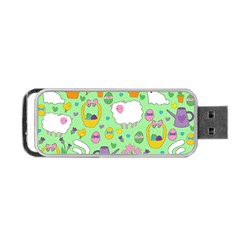 Cute Easter Pattern Portable Usb Flash (one Side) by Valentinaart