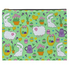 Cute Easter Pattern Cosmetic Bag (xxxl)  by Valentinaart