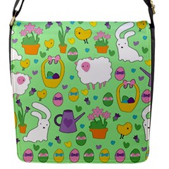 Cute Easter Pattern Flap Messenger Bag (s) by Valentinaart