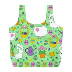 Cute Easter Pattern Full Print Recycle Bags (l)  by Valentinaart