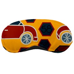 Husbands Cars Autos Pattern On A Yellow Background Sleeping Masks by Nexatart