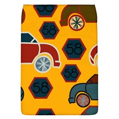 Husbands Cars Autos Pattern On A Yellow Background Flap Covers (l)  by Nexatart