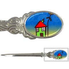 Colorful Illustration Of A Doodle House Letter Openers