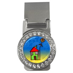 Colorful Illustration Of A Doodle House Money Clips (cz) 