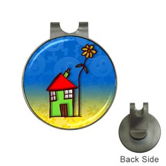 Colorful Illustration Of A Doodle House Hat Clips With Golf Markers by Nexatart