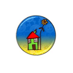 Colorful Illustration Of A Doodle House Hat Clip Ball Marker by Nexatart