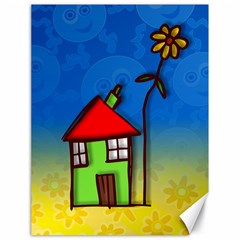 Colorful Illustration Of A Doodle House Canvas 18  X 24   by Nexatart