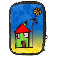 Colorful Illustration Of A Doodle House Compact Camera Cases by Nexatart