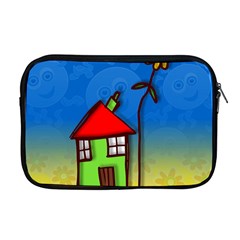 Colorful Illustration Of A Doodle House Apple Macbook Pro 17  Zipper Case by Nexatart