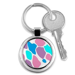 Baby Pink Girl Party Pattern Colorful Background Art Digital Key Chains (round)  by Nexatart