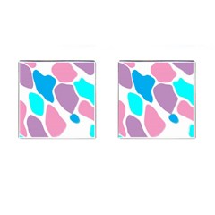 Baby Pink Girl Party Pattern Colorful Background Art Digital Cufflinks (square) by Nexatart