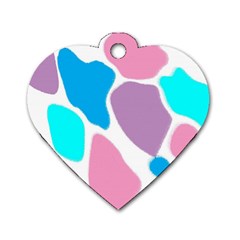 Baby Pink Girl Party Pattern Colorful Background Art Digital Dog Tag Heart (two Sides) by Nexatart