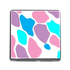 Baby Pink Girl Party Pattern Colorful Background Art Digital Memory Card Reader (square)