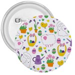 Cute Easter pattern 3  Buttons Front