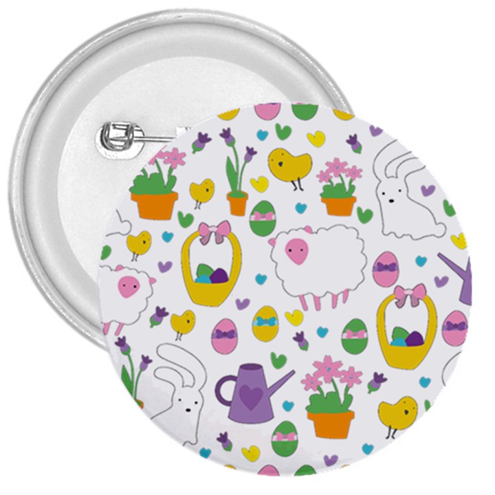 Cute Easter pattern 3  Buttons