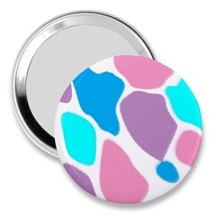 Baby Pink Girl Party Pattern Colorful Background Art Digital 3  Handbag Mirrors by Nexatart