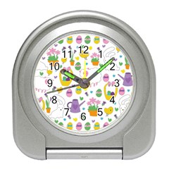 Cute Easter Pattern Travel Alarm Clocks by Valentinaart