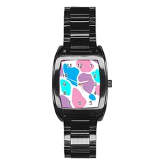 Baby Pink Girl Party Pattern Colorful Background Art Digital Stainless Steel Barrel Watch by Nexatart