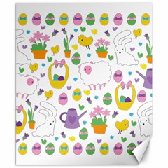 Cute Easter Pattern Canvas 8  X 10  by Valentinaart