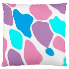 Baby Pink Girl Party Pattern Colorful Background Art Digital Large Flano Cushion Case (two Sides) by Nexatart