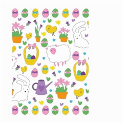 Cute Easter Pattern Small Garden Flag (two Sides) by Valentinaart