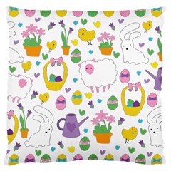 Cute Easter Pattern Large Cushion Case (two Sides) by Valentinaart