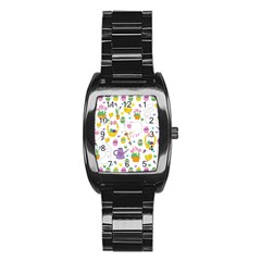 Cute Easter Pattern Stainless Steel Barrel Watch by Valentinaart