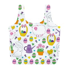 Cute Easter Pattern Full Print Recycle Bags (l)  by Valentinaart