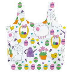 Cute Easter Pattern Full Print Recycle Bags (l)  by Valentinaart