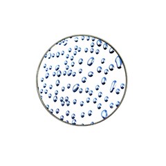 Water Drops On White Background Hat Clip Ball Marker (4 Pack)