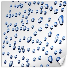 Water Drops On White Background Canvas 16  X 16   by Nexatart