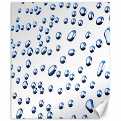 Water Drops On White Background Canvas 20  X 24   by Nexatart