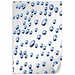 Water Drops On White Background Canvas 20  X 30   by Nexatart