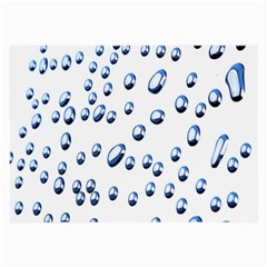 Water Drops On White Background Large Glasses Cloth by Nexatart