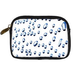 Water Drops On White Background Digital Camera Cases