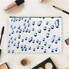 Water Drops On White Background Cosmetic Bag (large)  by Nexatart