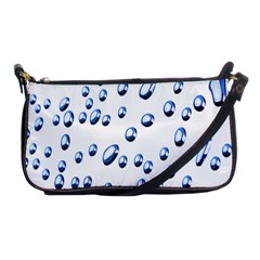 Water Drops On White Background Shoulder Clutch Bags by Nexatart