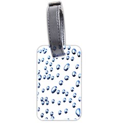 Water Drops On White Background Luggage Tags (two Sides) by Nexatart