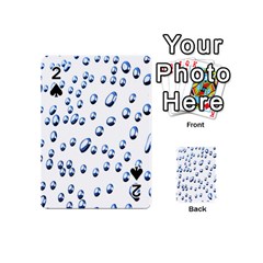 Water Drops On White Background Playing Cards 54 (mini)  by Nexatart