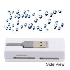 Water Drops On White Background Memory Card Reader (stick)  by Nexatart